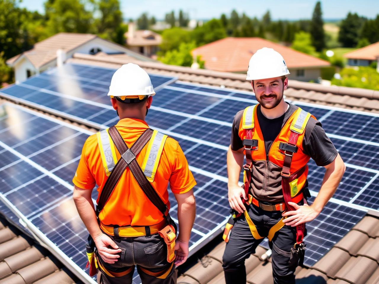 Solar installation crew